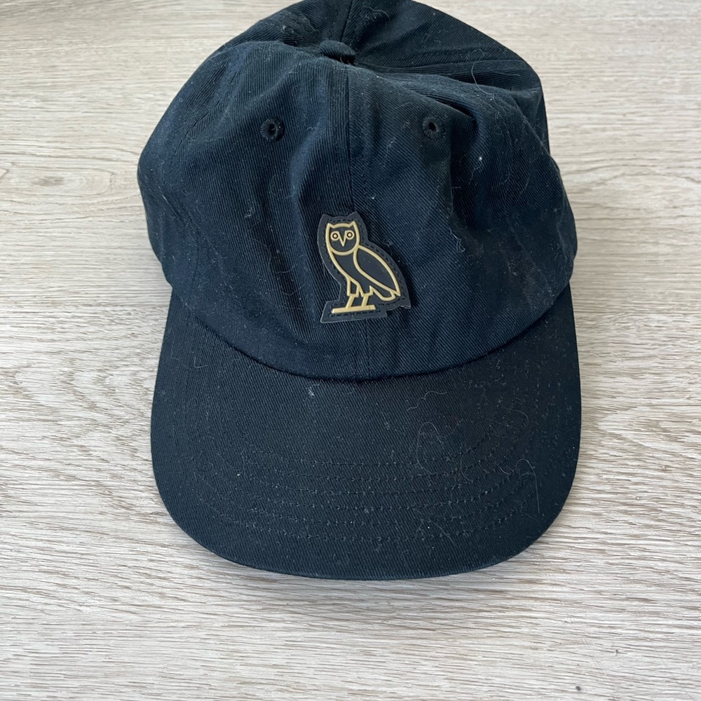 Black OVO Cap with Gold Owl Logo